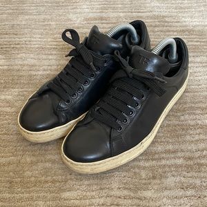 Tom Ford Ladies Russel Black Low-Top Sneakers Size 36